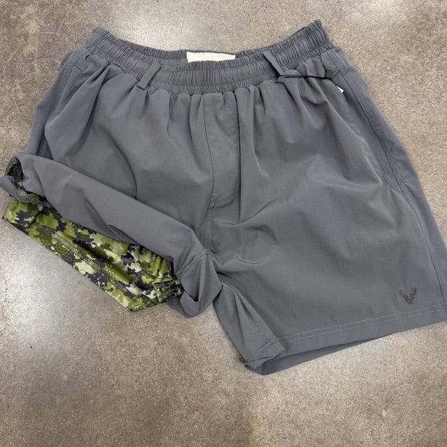 Wildgame Tracker Shorts: Grey