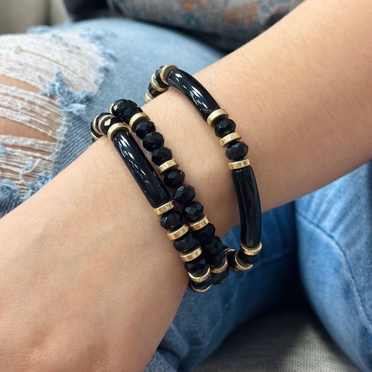 Black Three Set Bracelet