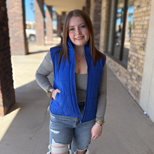 Royal Blue Puffer Vest