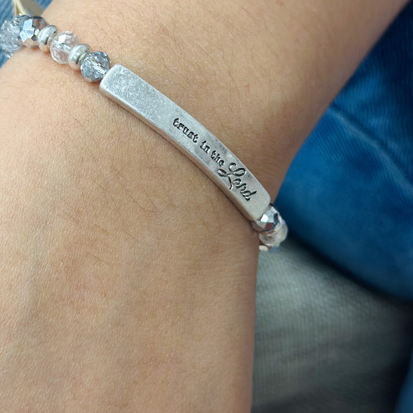 Trust In The Lord Silver Bracelet