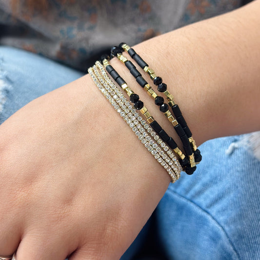 Black 6 Layer Bracelet Set