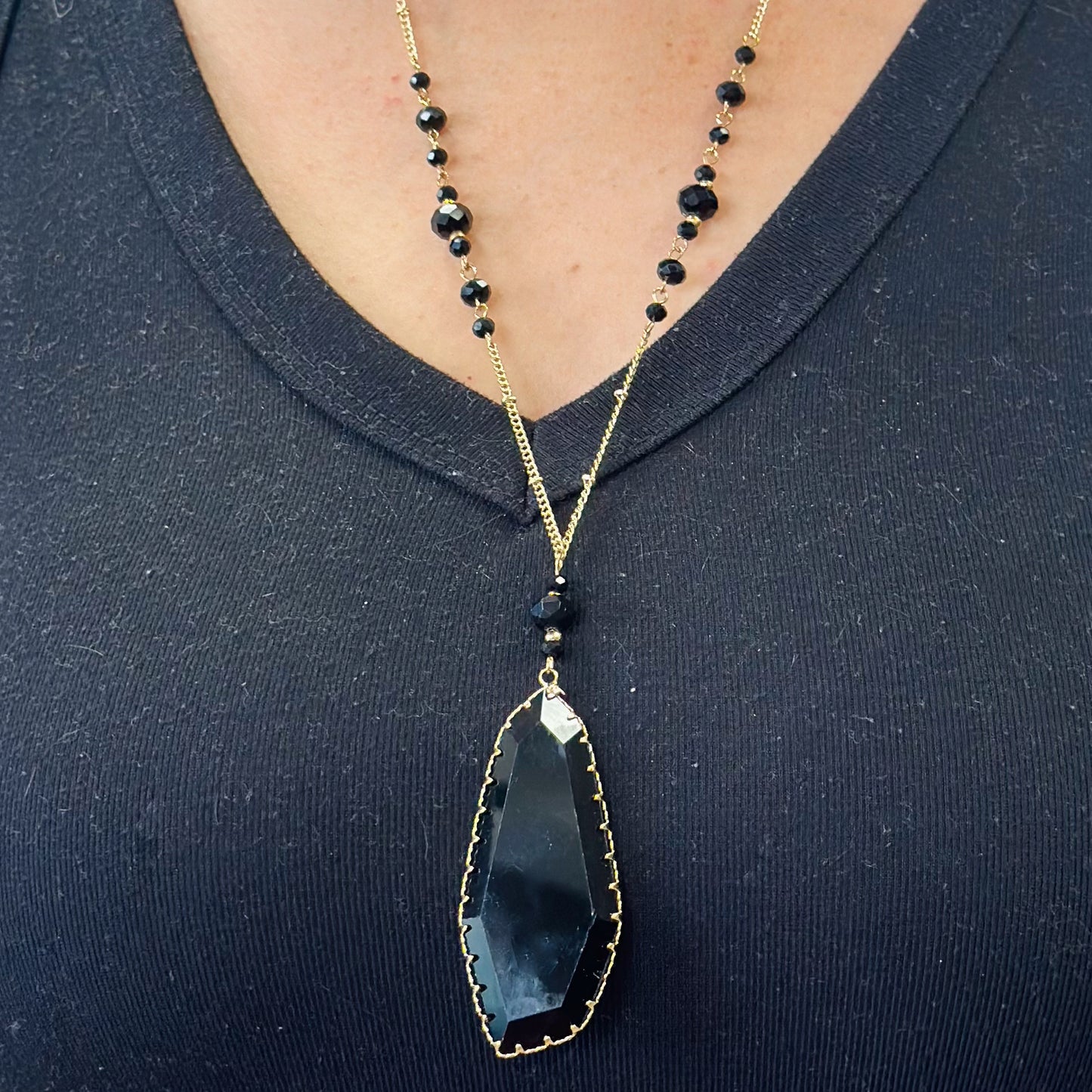 Black Stone Necklace