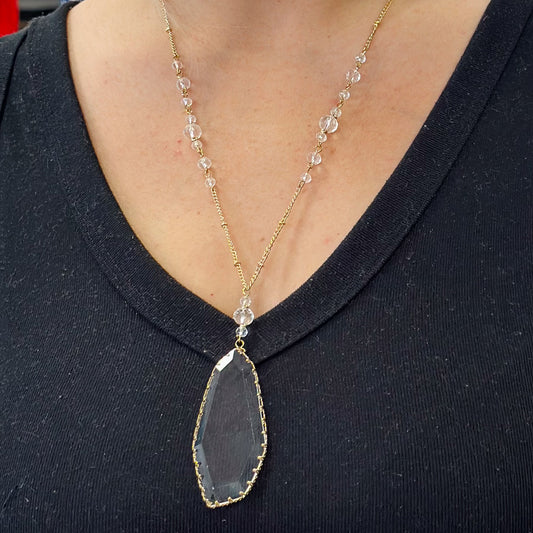 Crystal Clear Stone Necklace