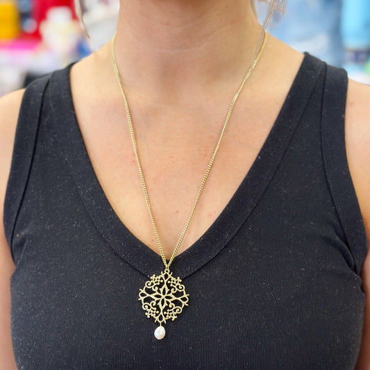 Gold Web Necklace
