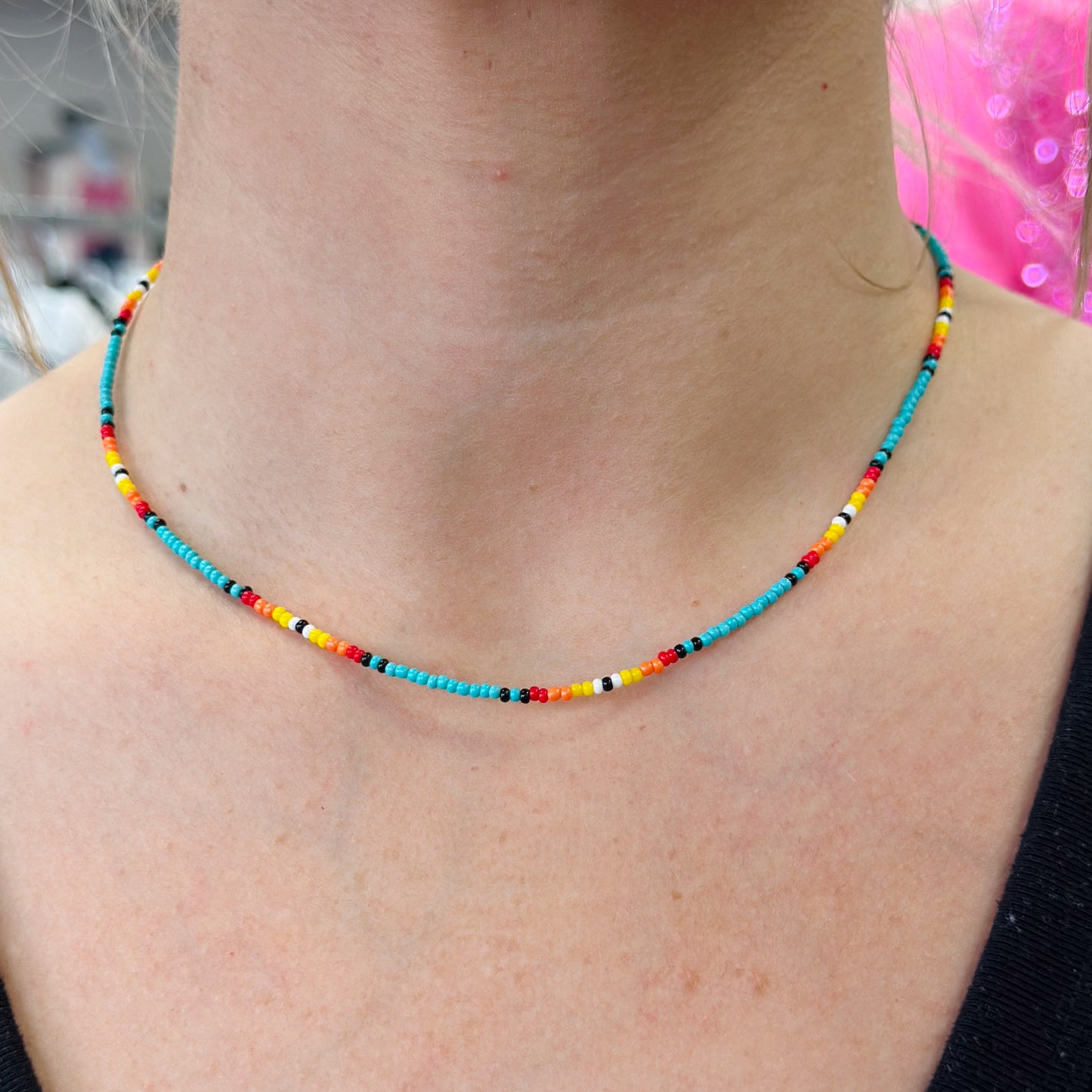 Serape Beaded Choker