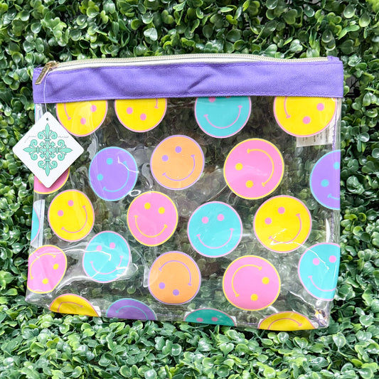 Color Me Happy Clear Zipper Bag