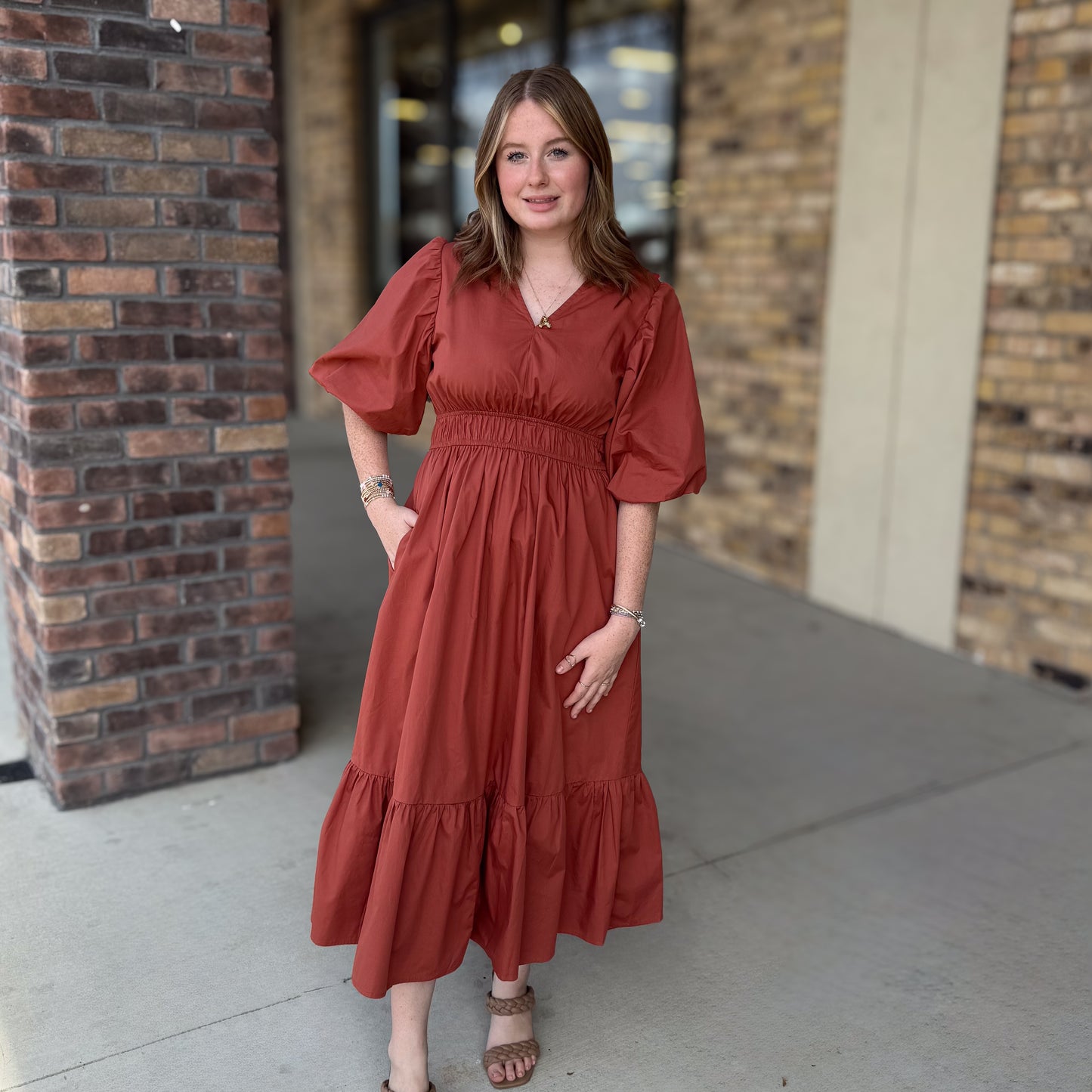 Cinnamon Bliss Midi Dress