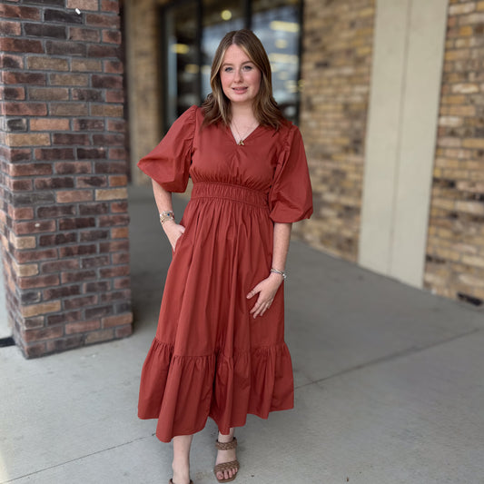 Cinnamon Bliss Midi Dress