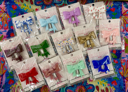 Large Bow Straw Topper
