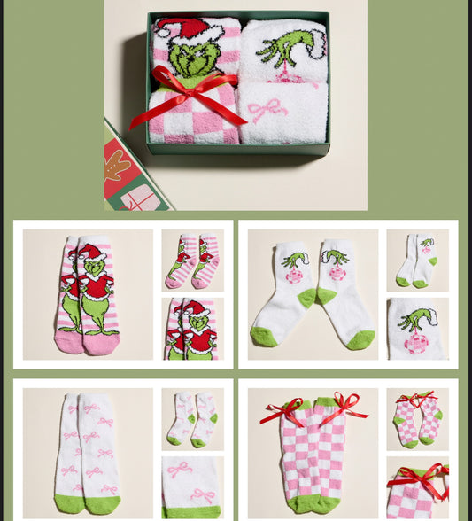 Grinch Christmas Sock Gift Set