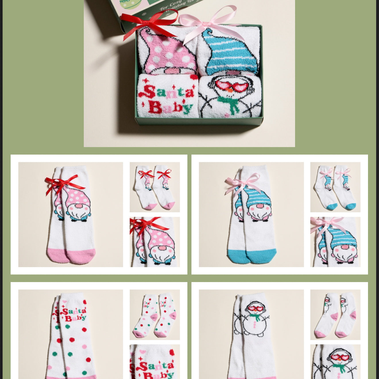 Santa Baby Sock Gift Set