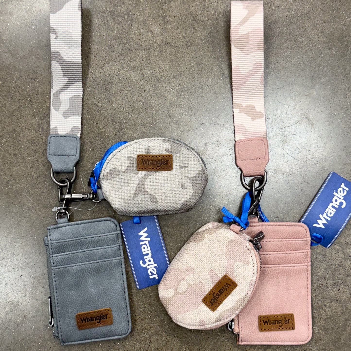 Wrangler Camo Dual Pouch Wristlet: 2 Colors