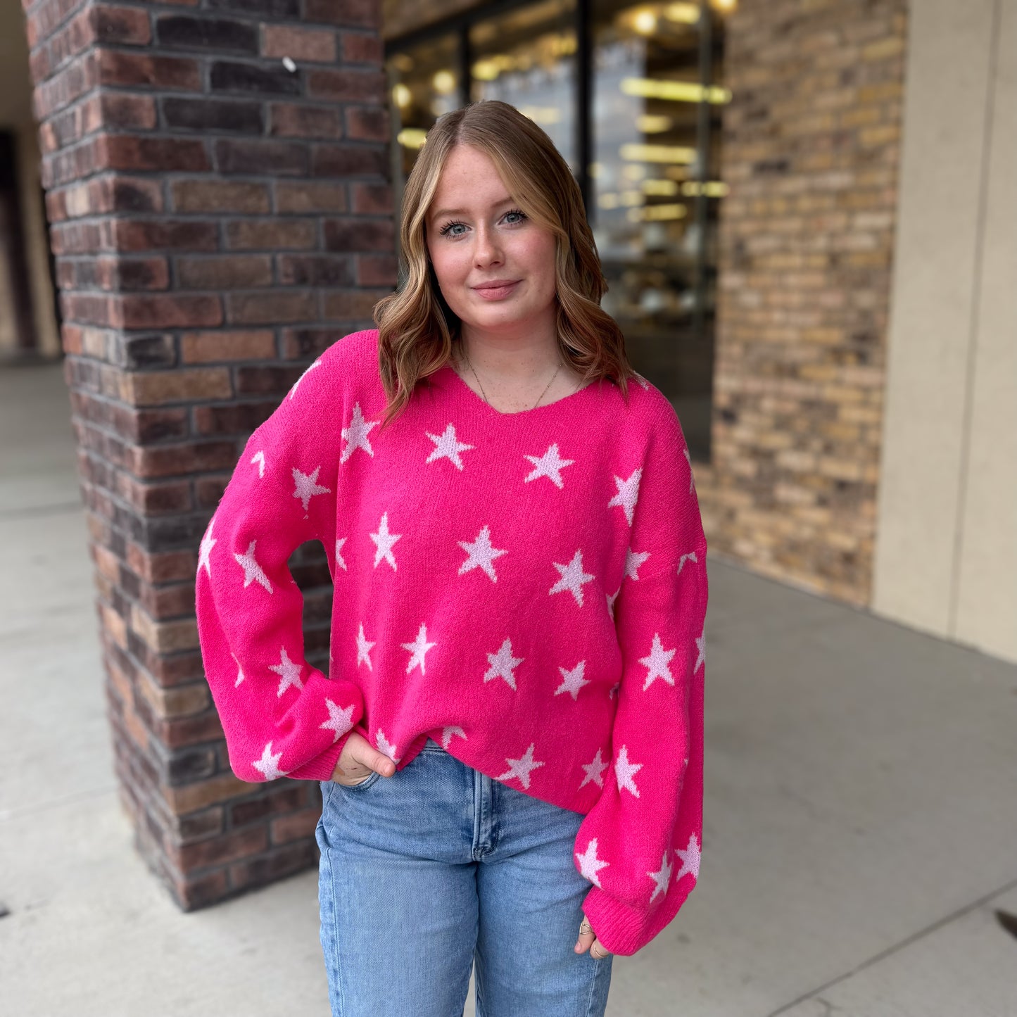 Starry Pink Sweater