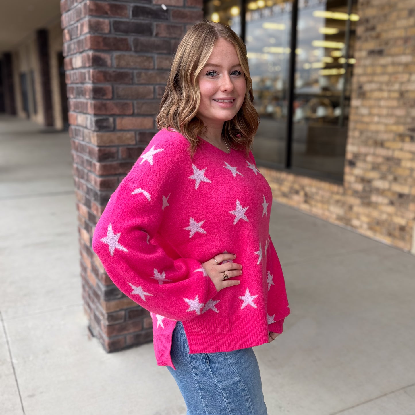 Starry Pink Sweater
