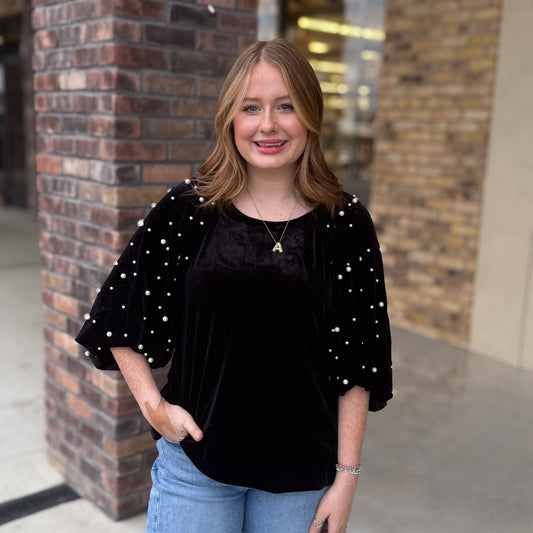 Black Pearl Elegance Blouse