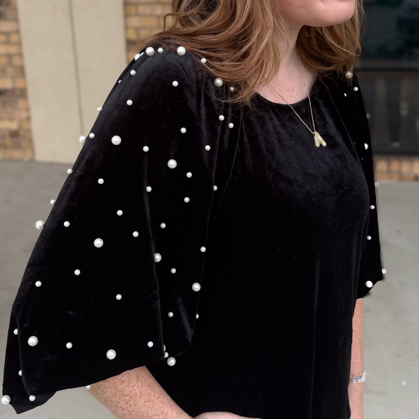 Black Pearl Elegance Blouse