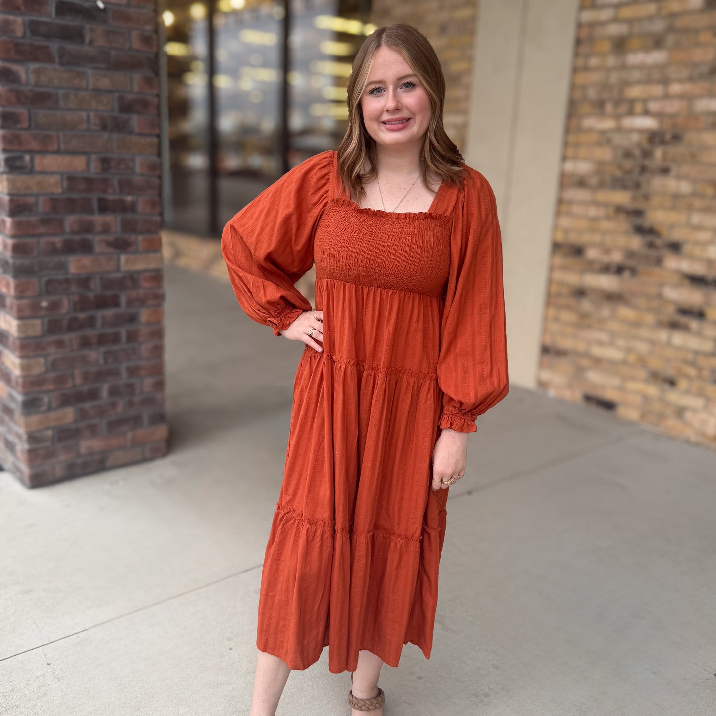 Fall Sunset Midi Dress