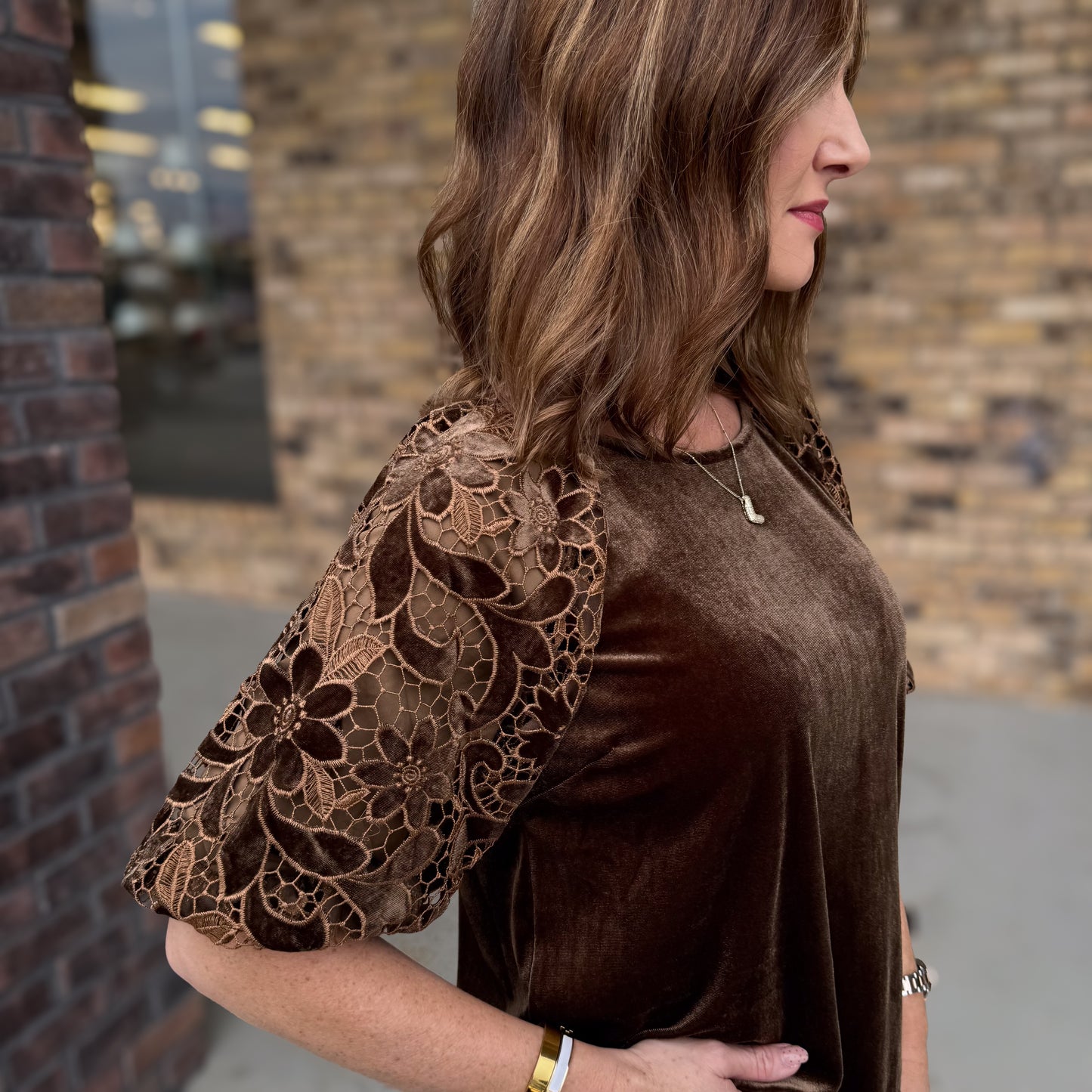 Chocolate Velvet Holiday Top