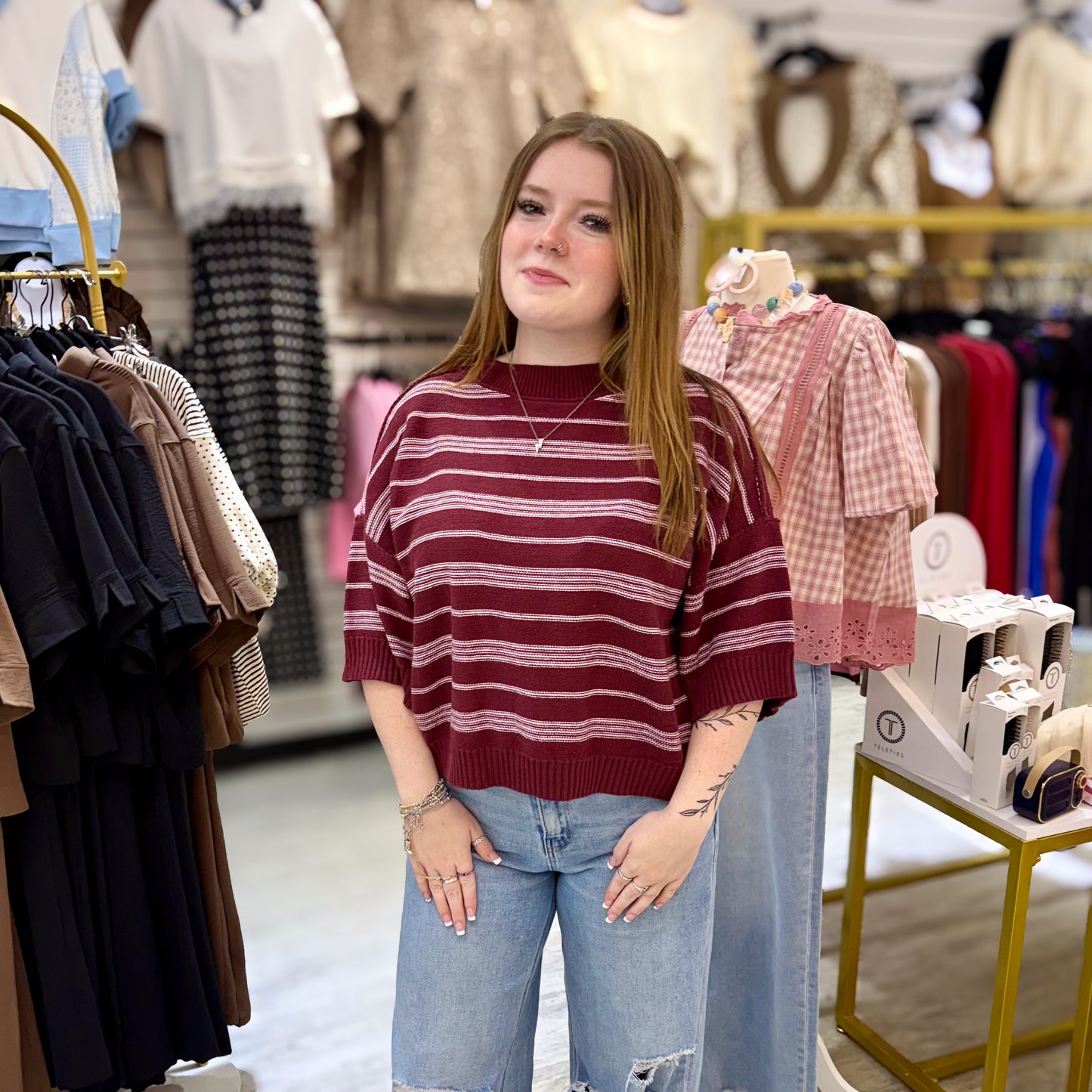 Classic Stripe Sweater Top
