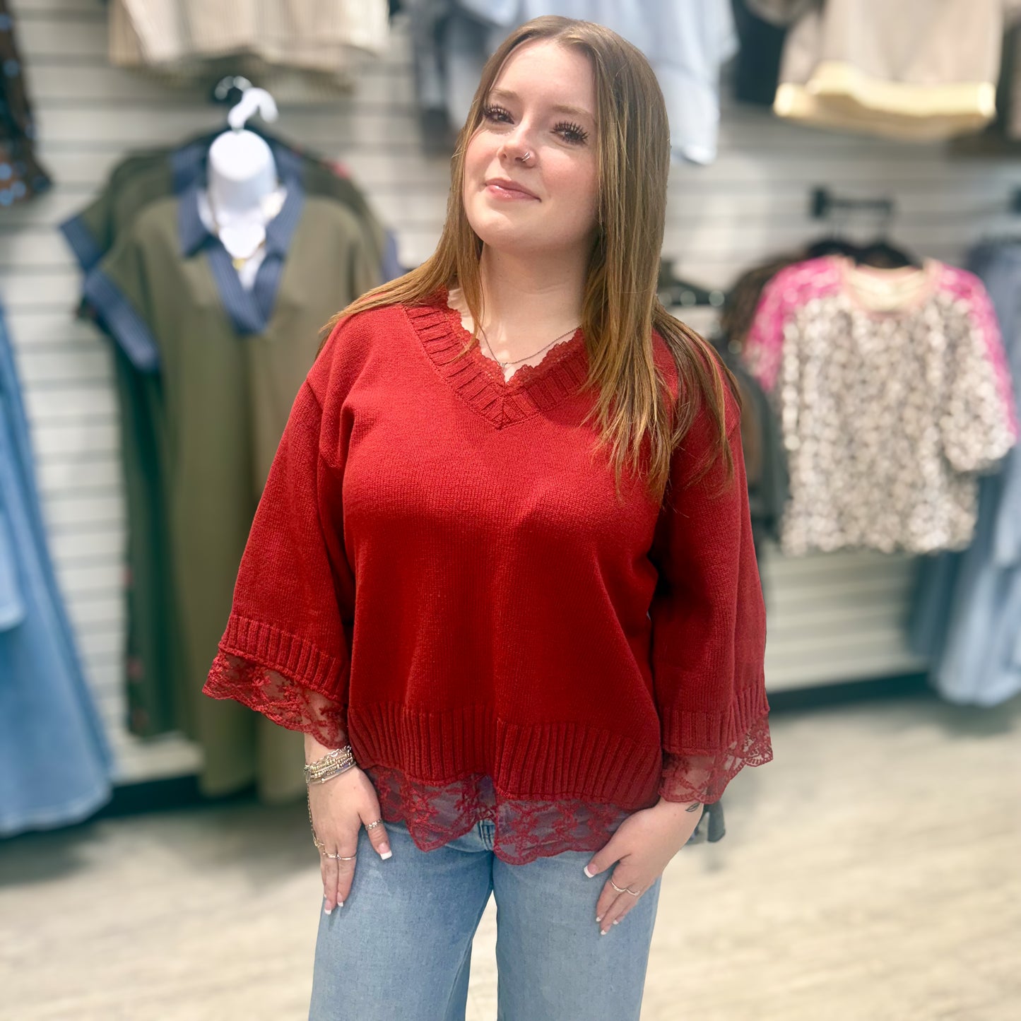 Lace Detail Darling Top-3 Colors