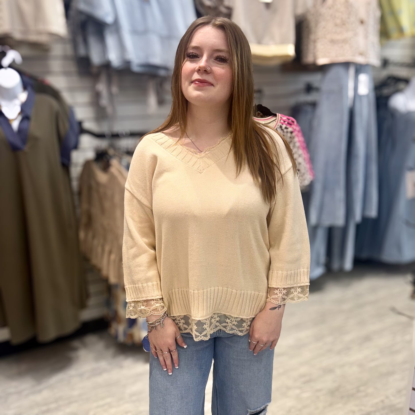 Lace Detail Darling Top-3 Colors
