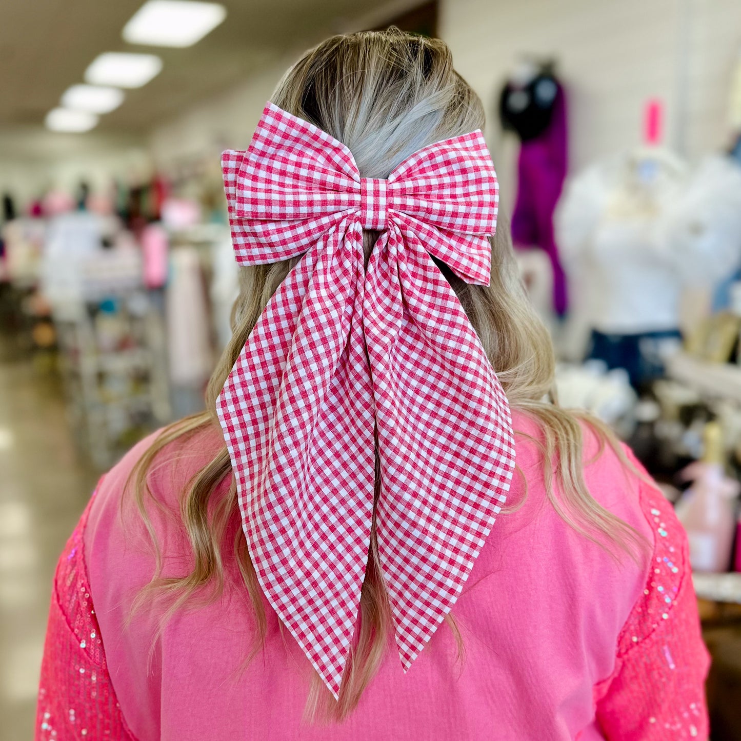 Plaid Game Day Bows