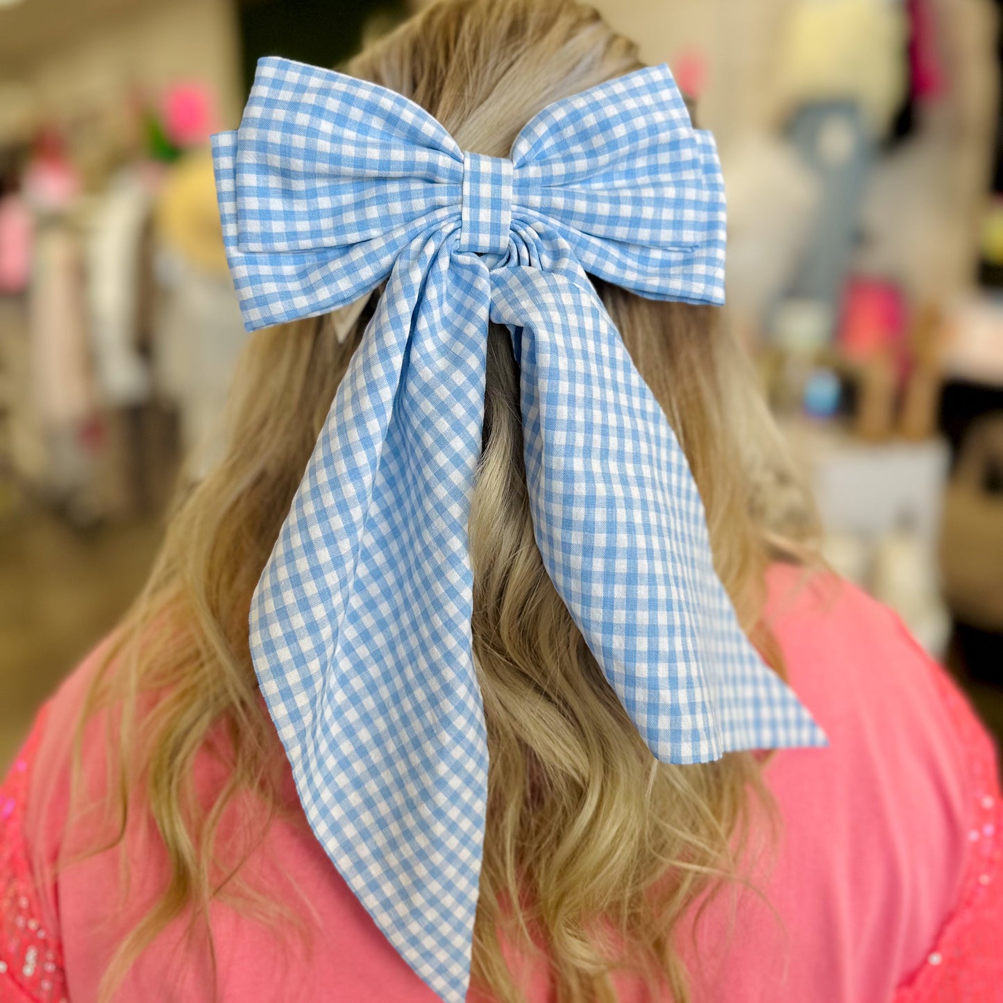 Plaid Game Day Bows