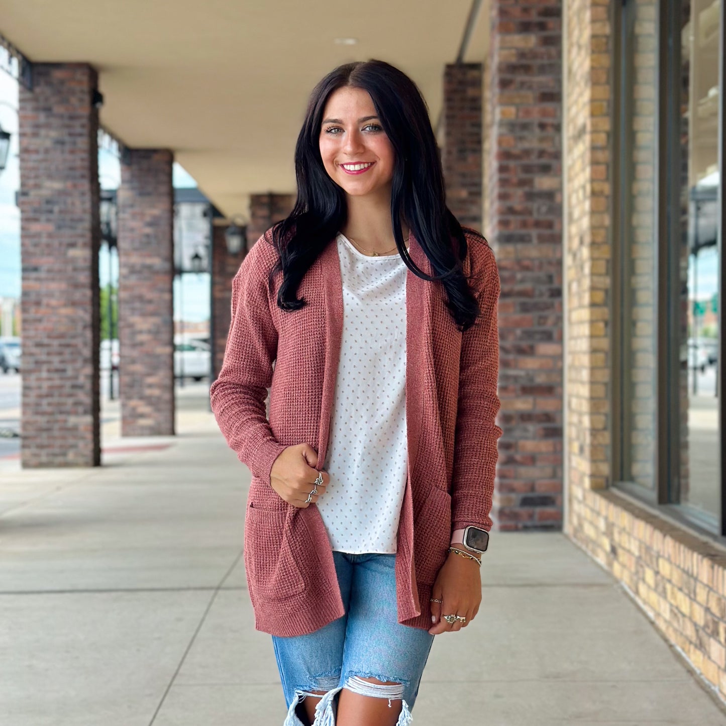 High Road Mauve Cardigan