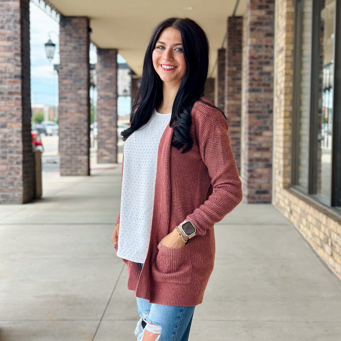 High Road Mauve Cardigan