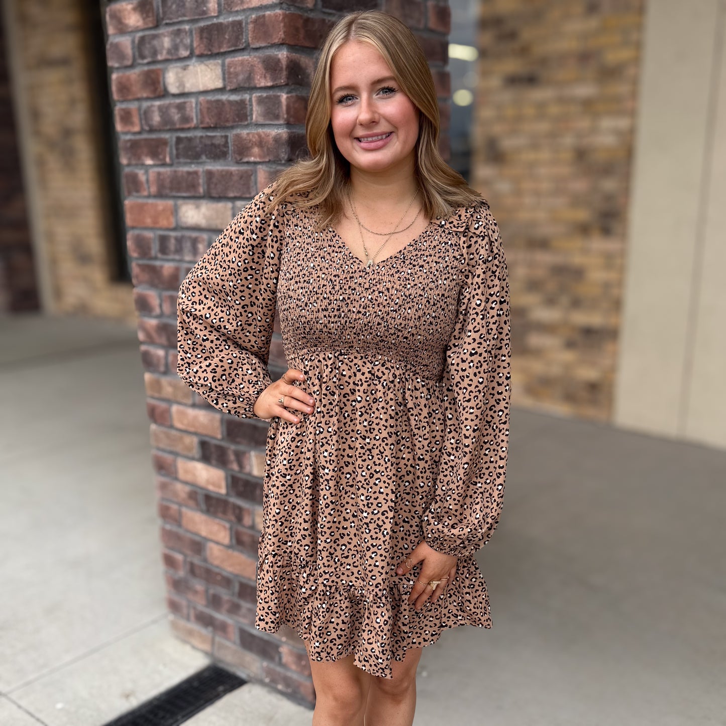 Falling For Leopard Dress