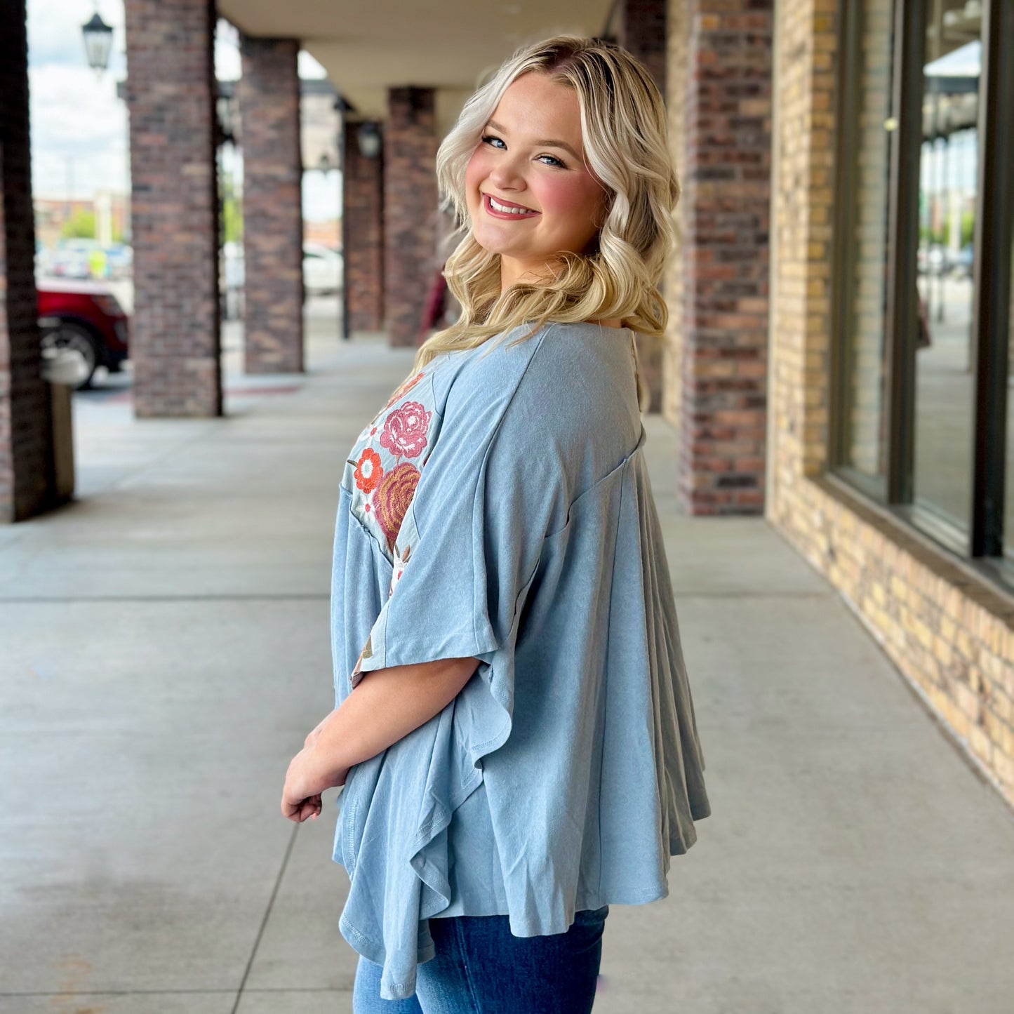 Good Life Pastel Blue Blouse