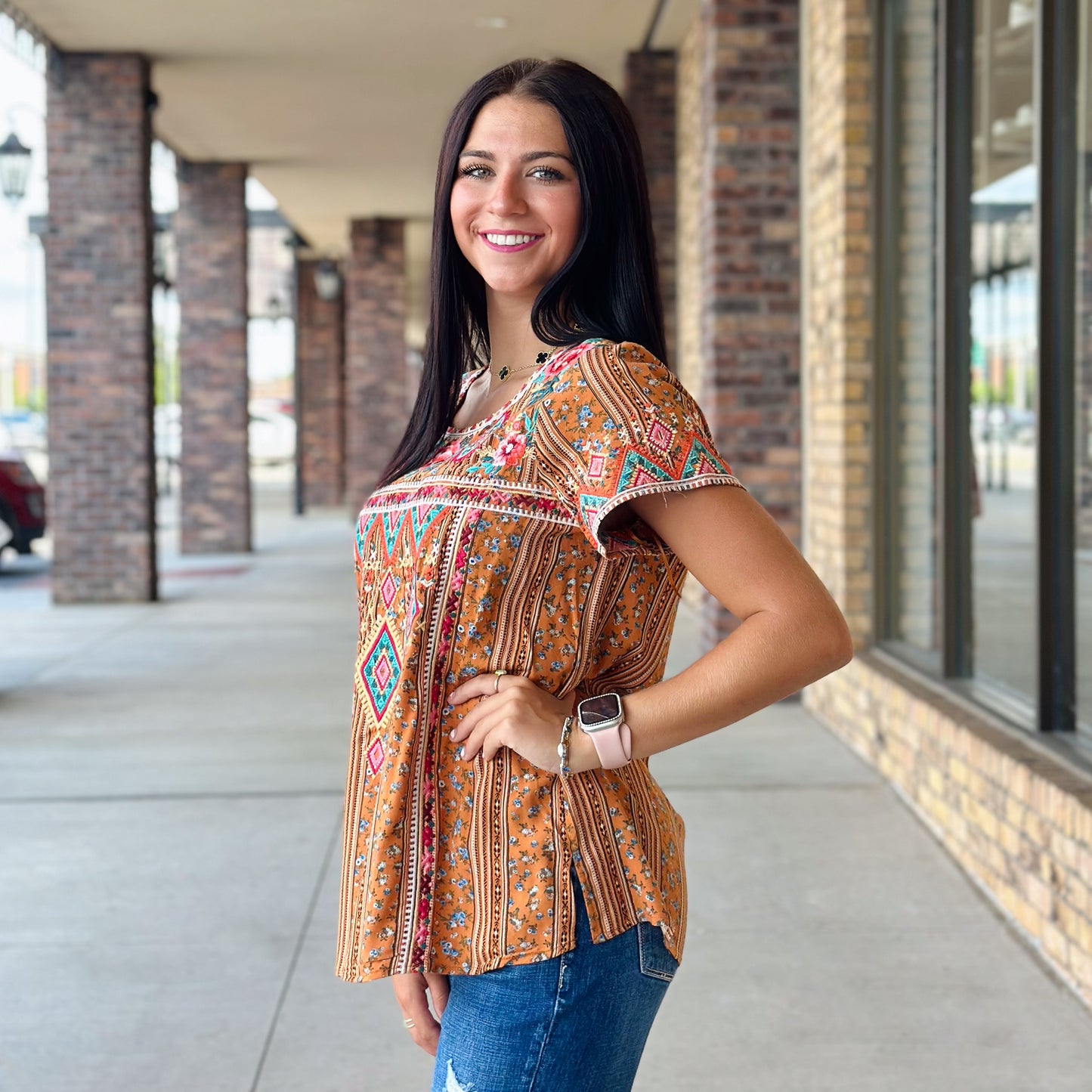 Live Like This Rust Blouse