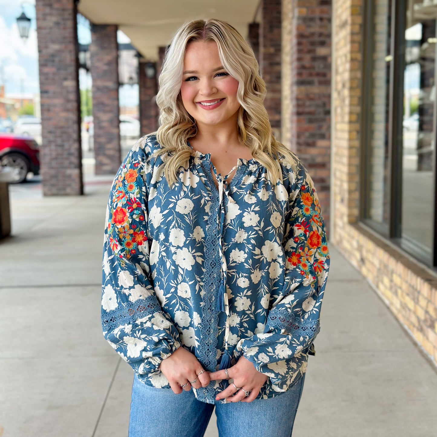 Colorful Skies Embroidered Top