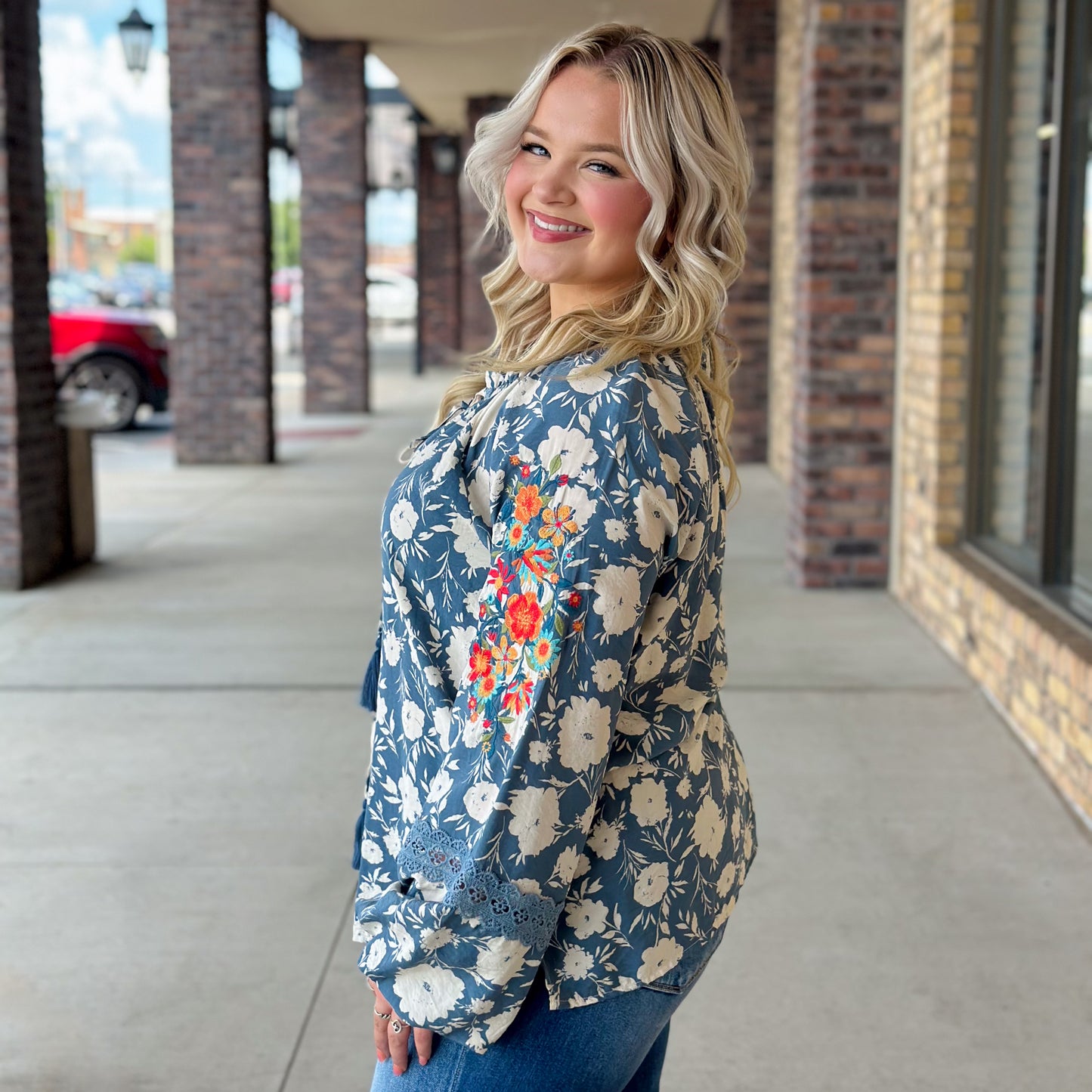 Colorful Skies Embroidered Top