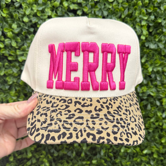 Merry Leopard Christmas Hat