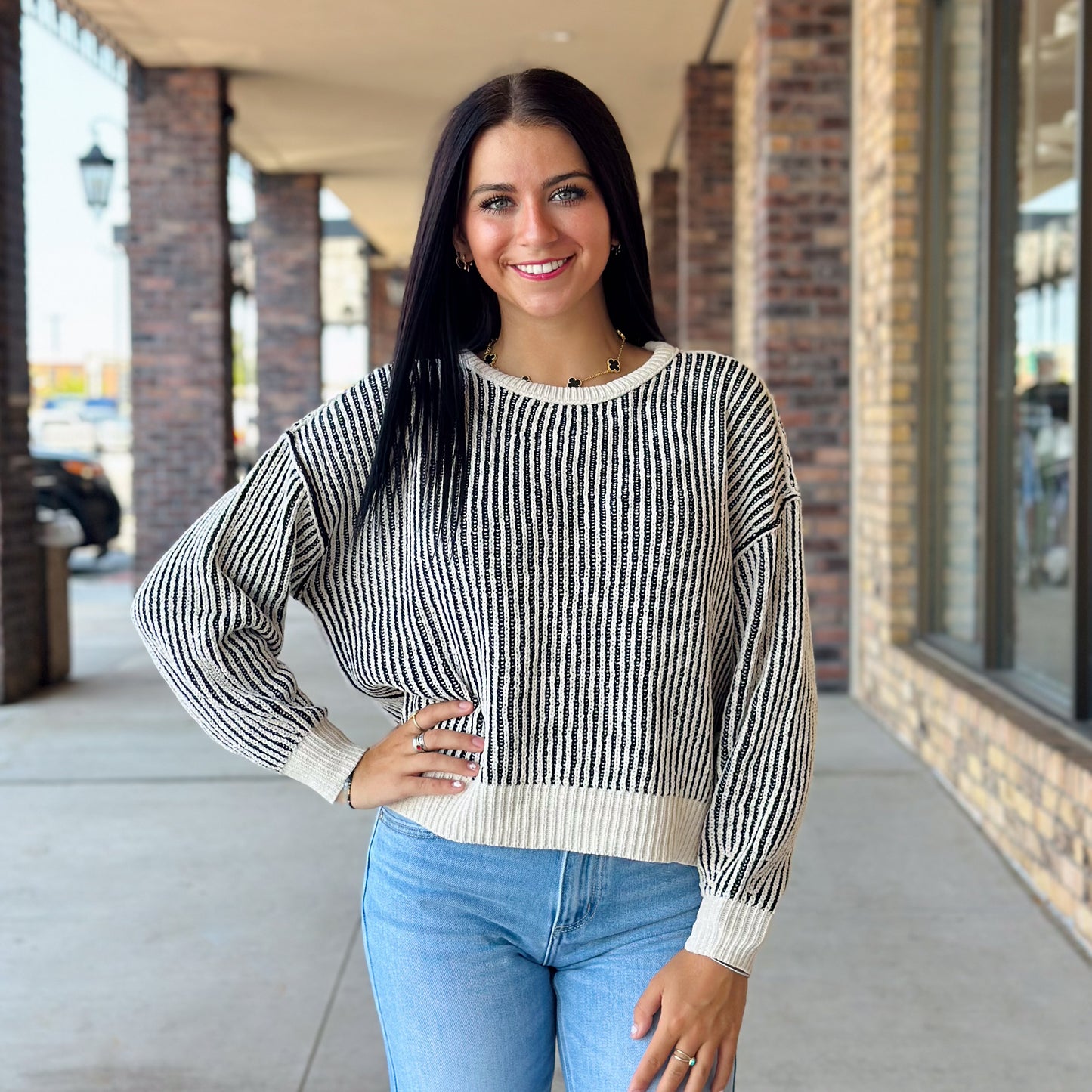 Black Stripe Sweater