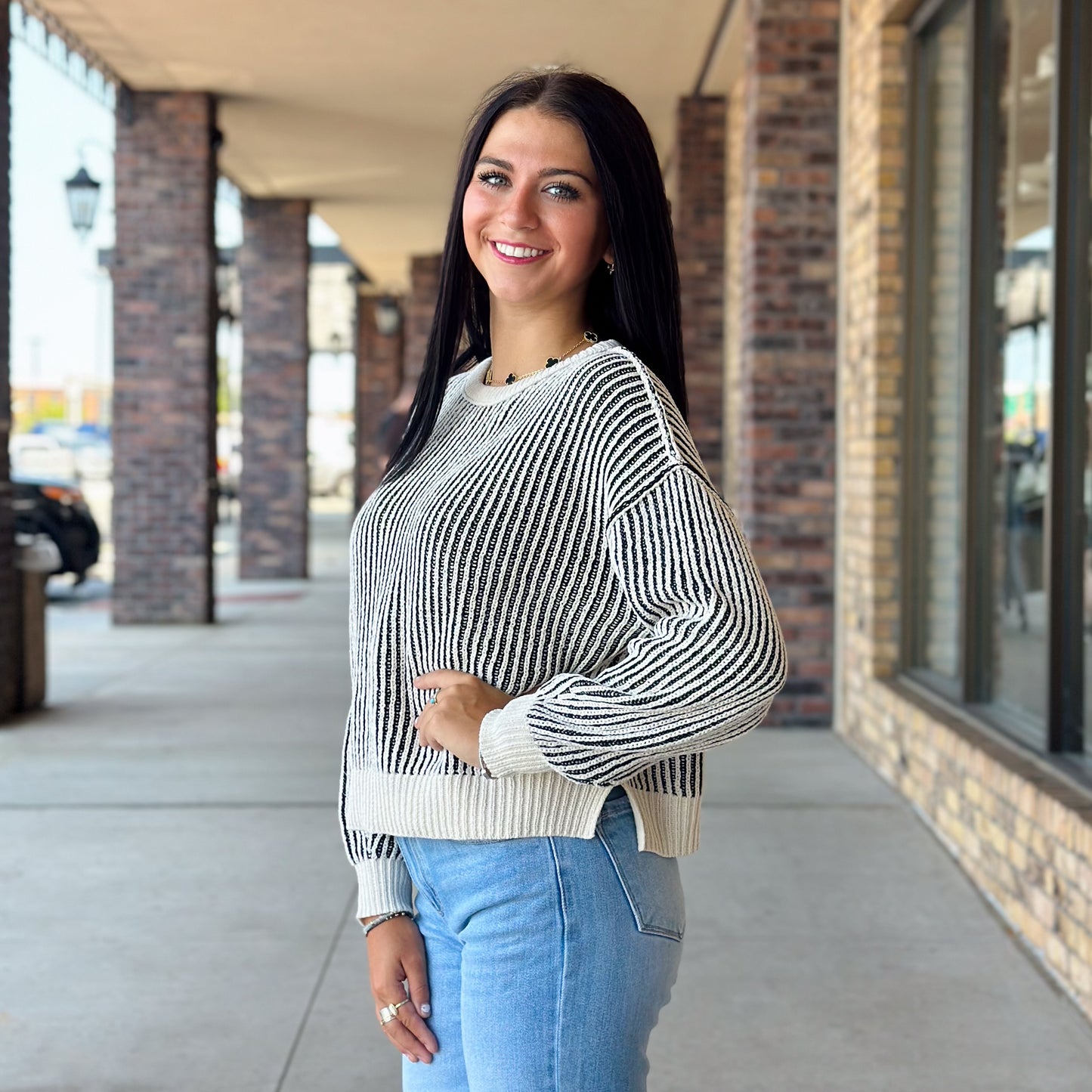 Black Stripe Sweater