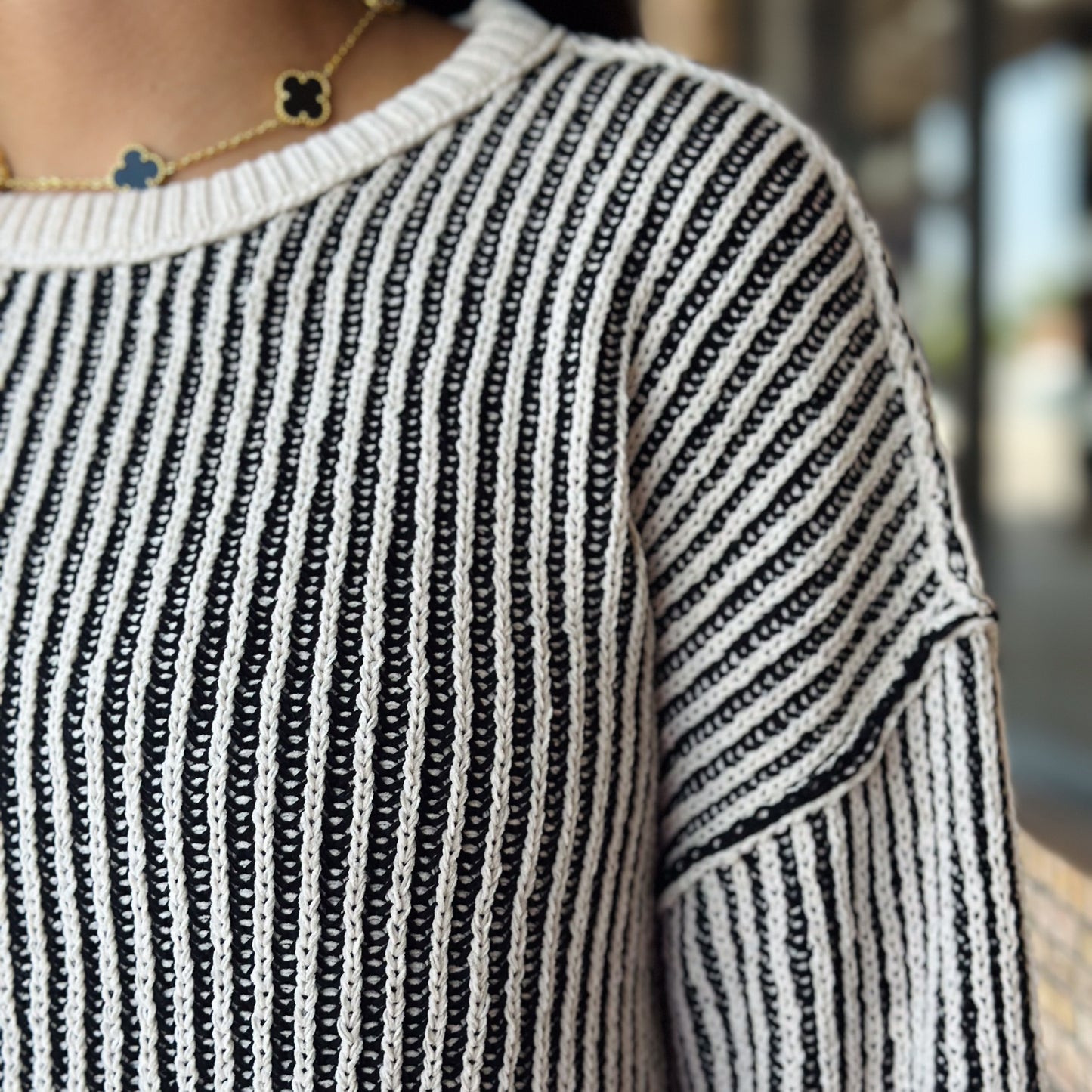 Brown Stripe Sweater