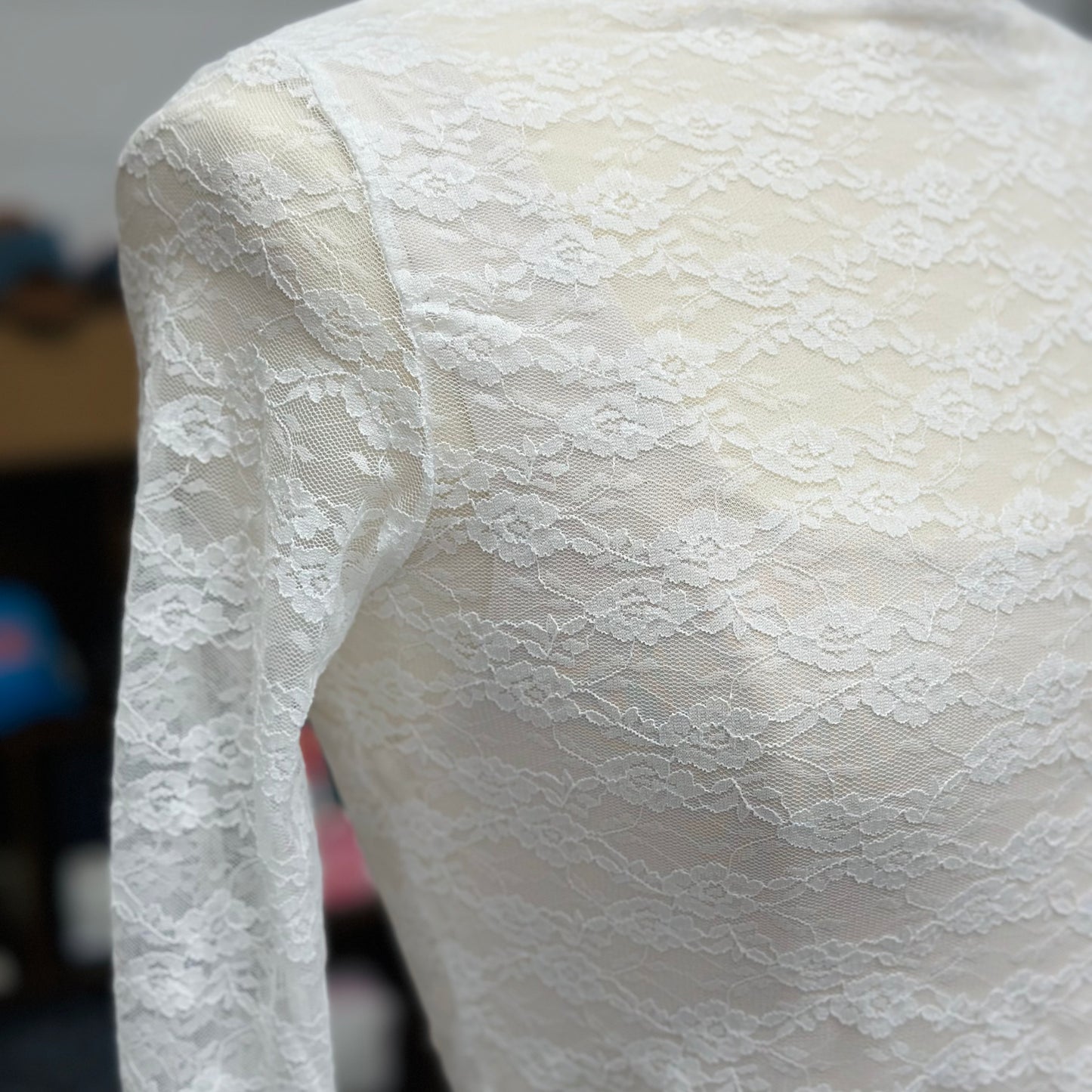 Solid White Lace Top/Undershirt