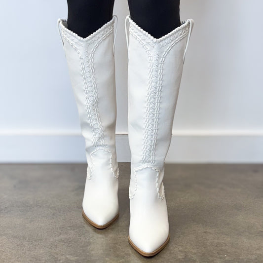 Finley White Boot