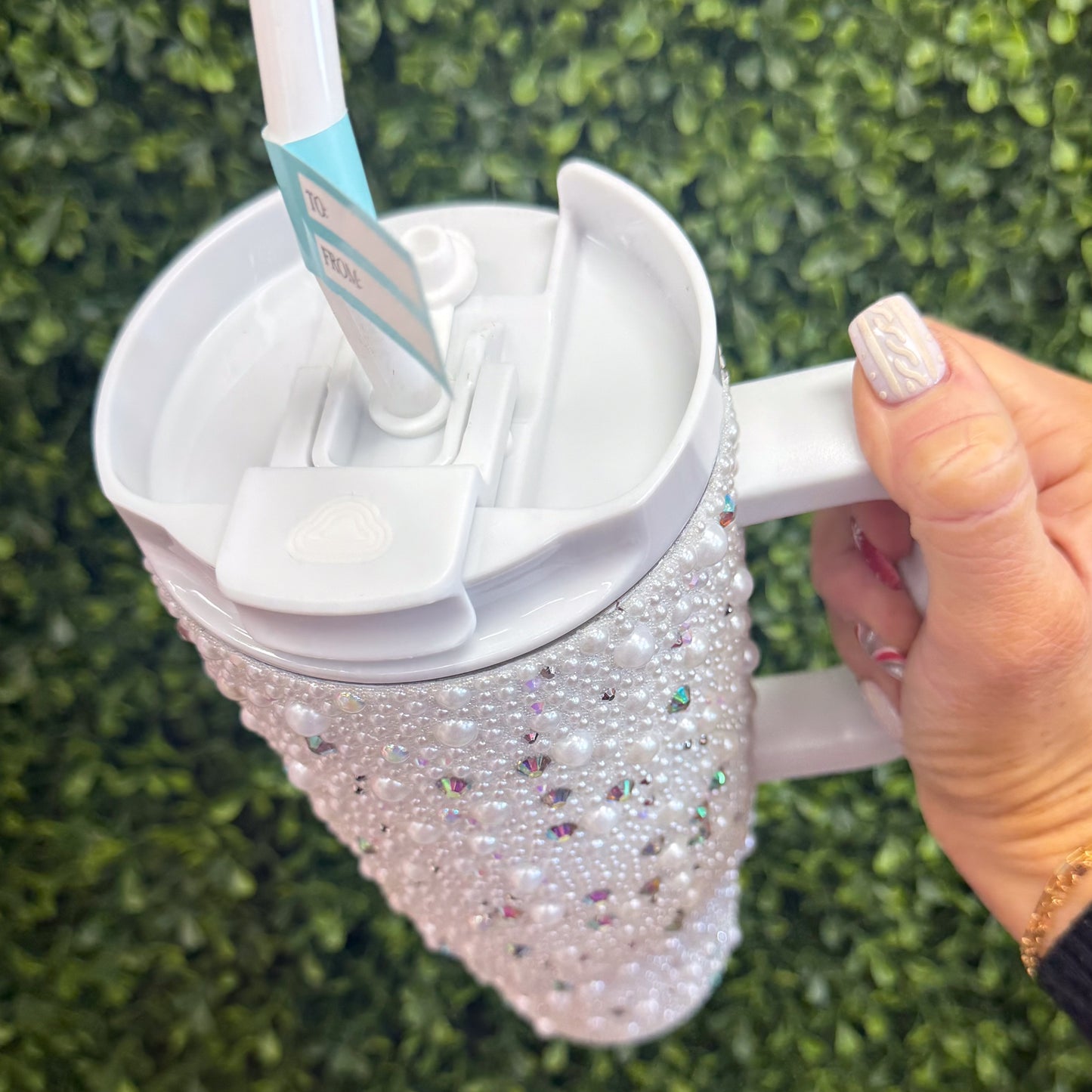 Simply Southern 40oz Pearl & Rhinestone Tumbler