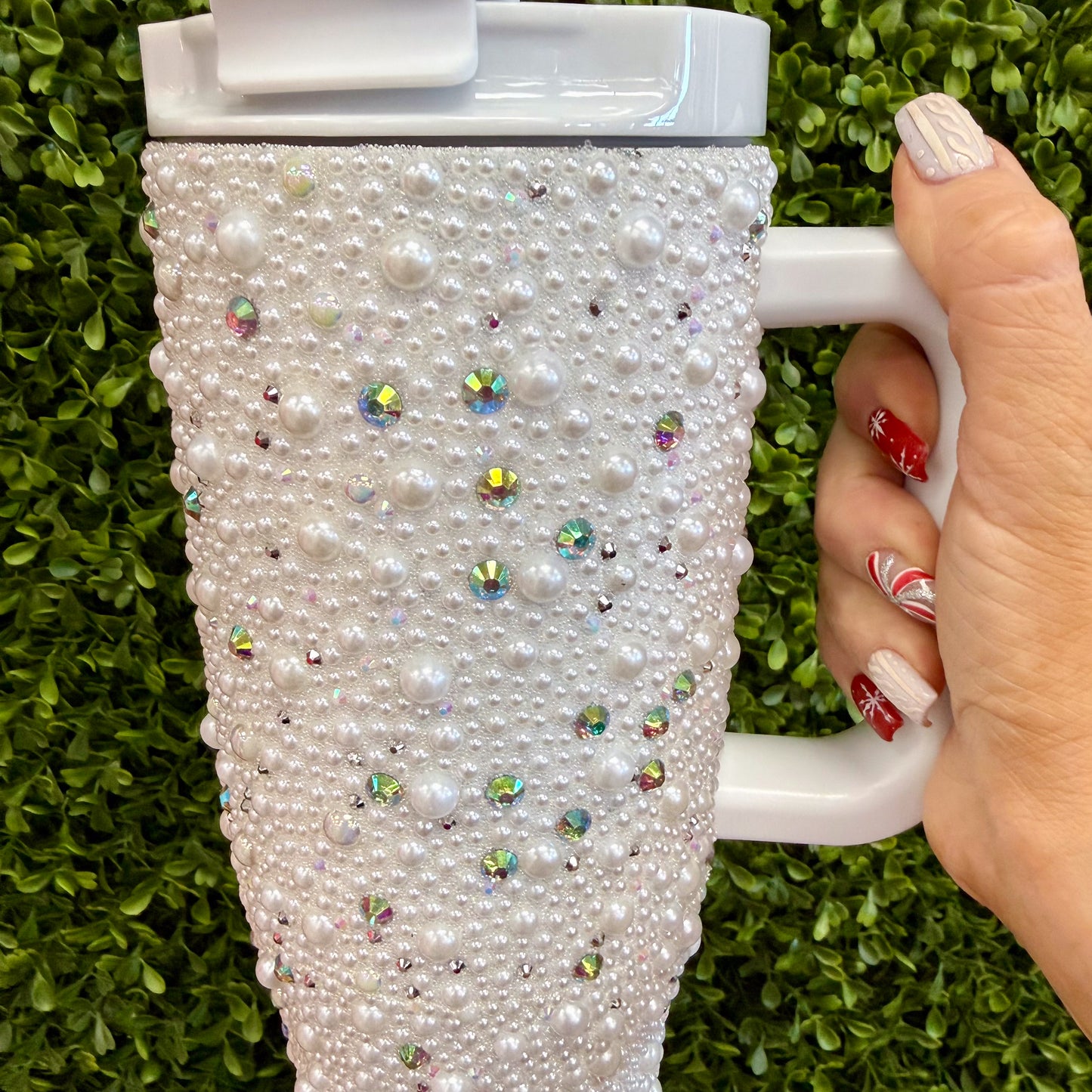 Simply Southern 40oz Pearl & Rhinestone Tumbler