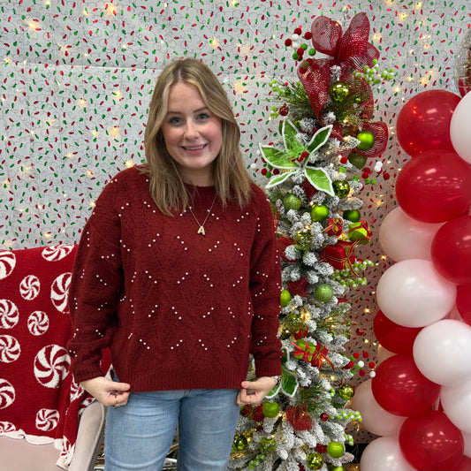 Holiday Pearl Sweater