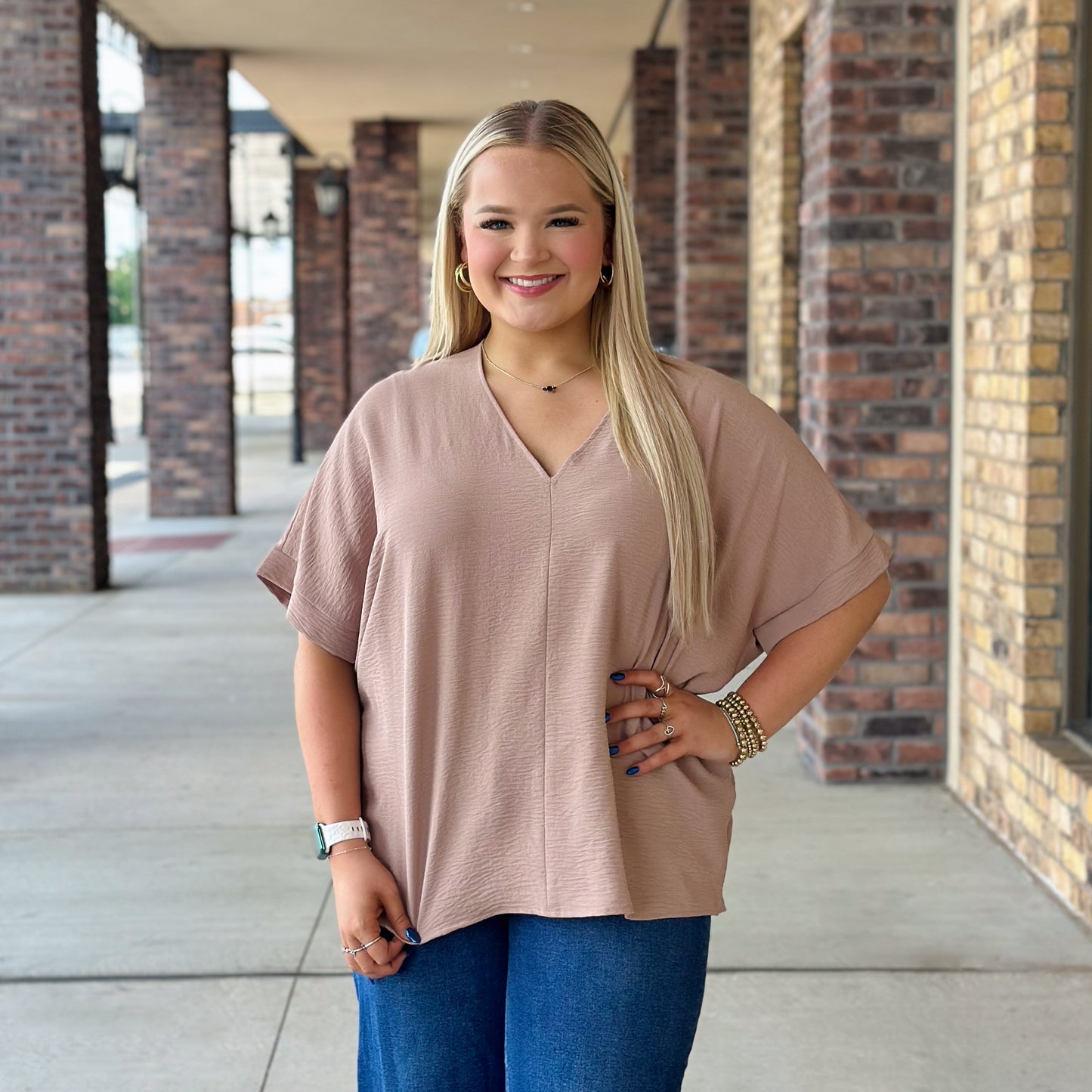 Keep It Basic Short Sleeve Blouse