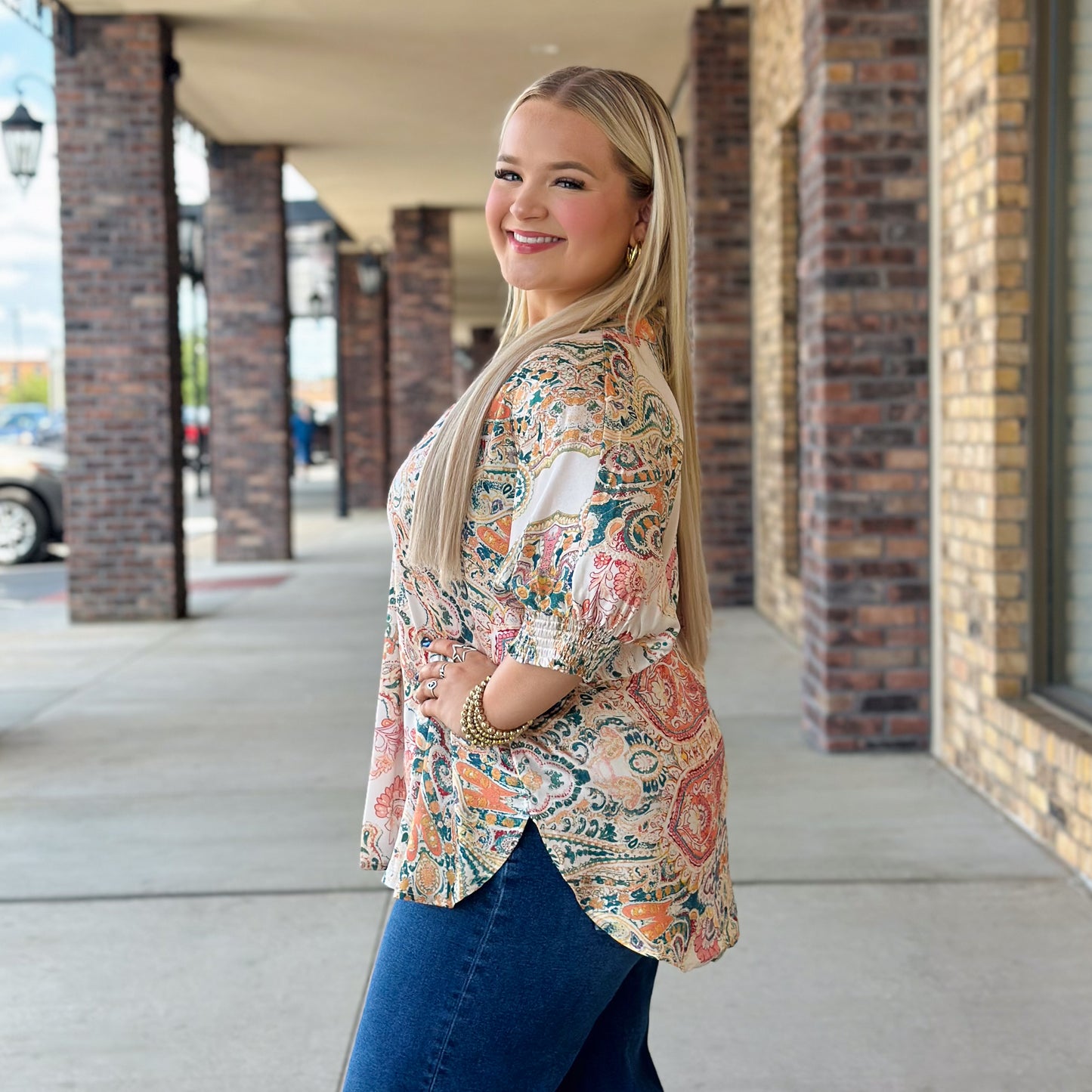 Vibrant Paisley Bliss Blouse