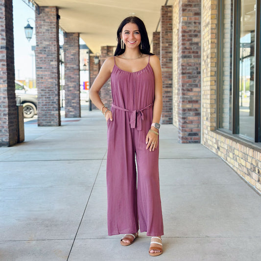 Mauve On Over Jumpsuit