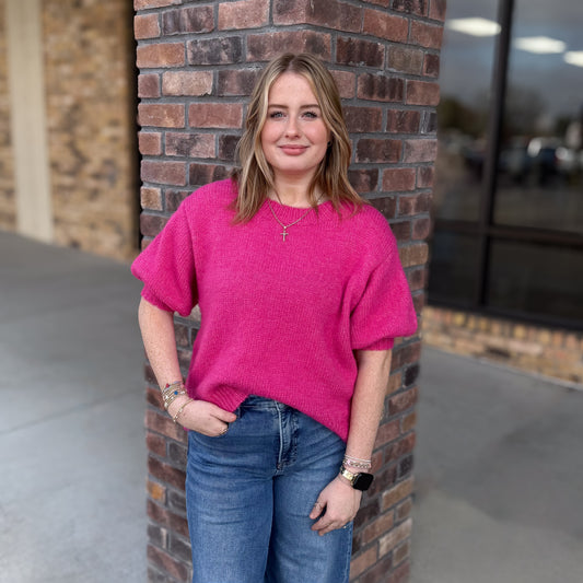 Spring Pink Sweater Top