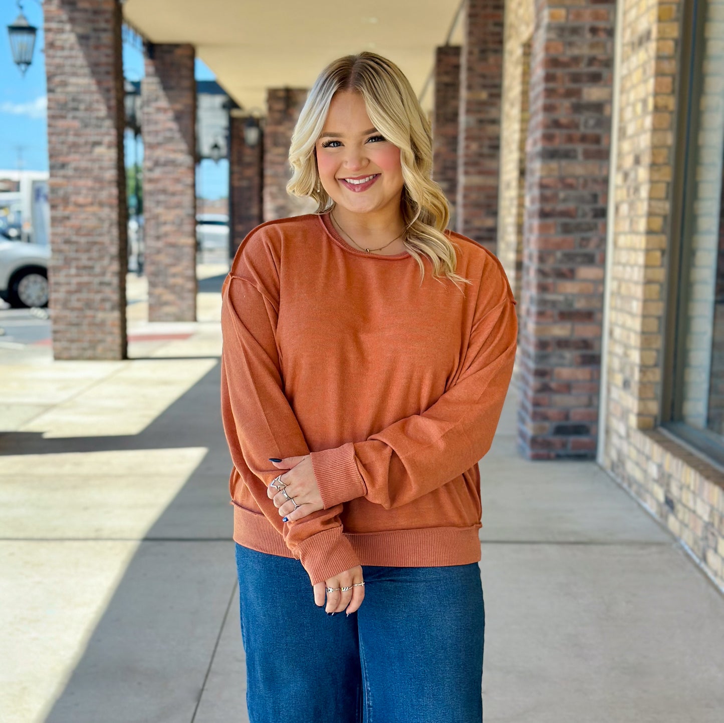 Black and Rust Sweatshirt