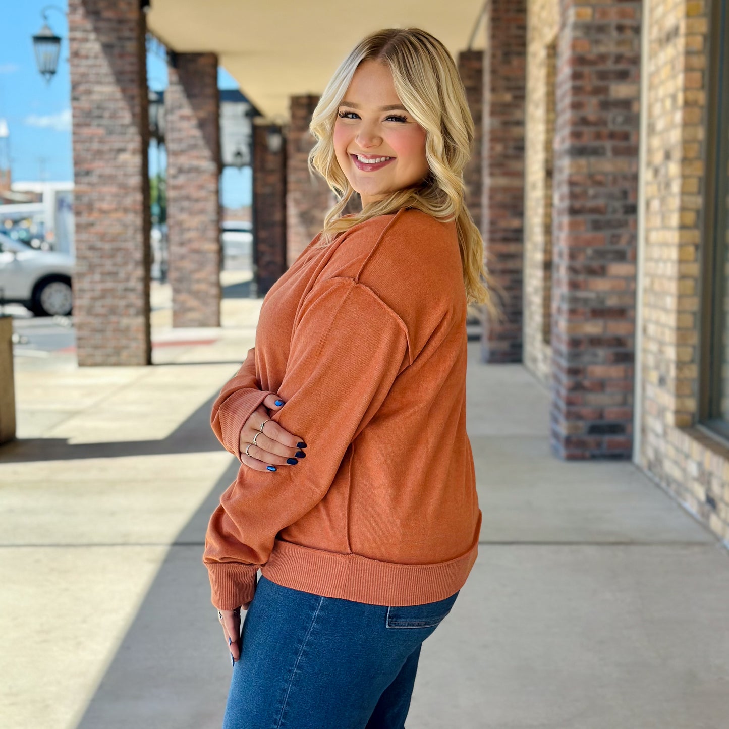 Black and Rust Sweatshirt