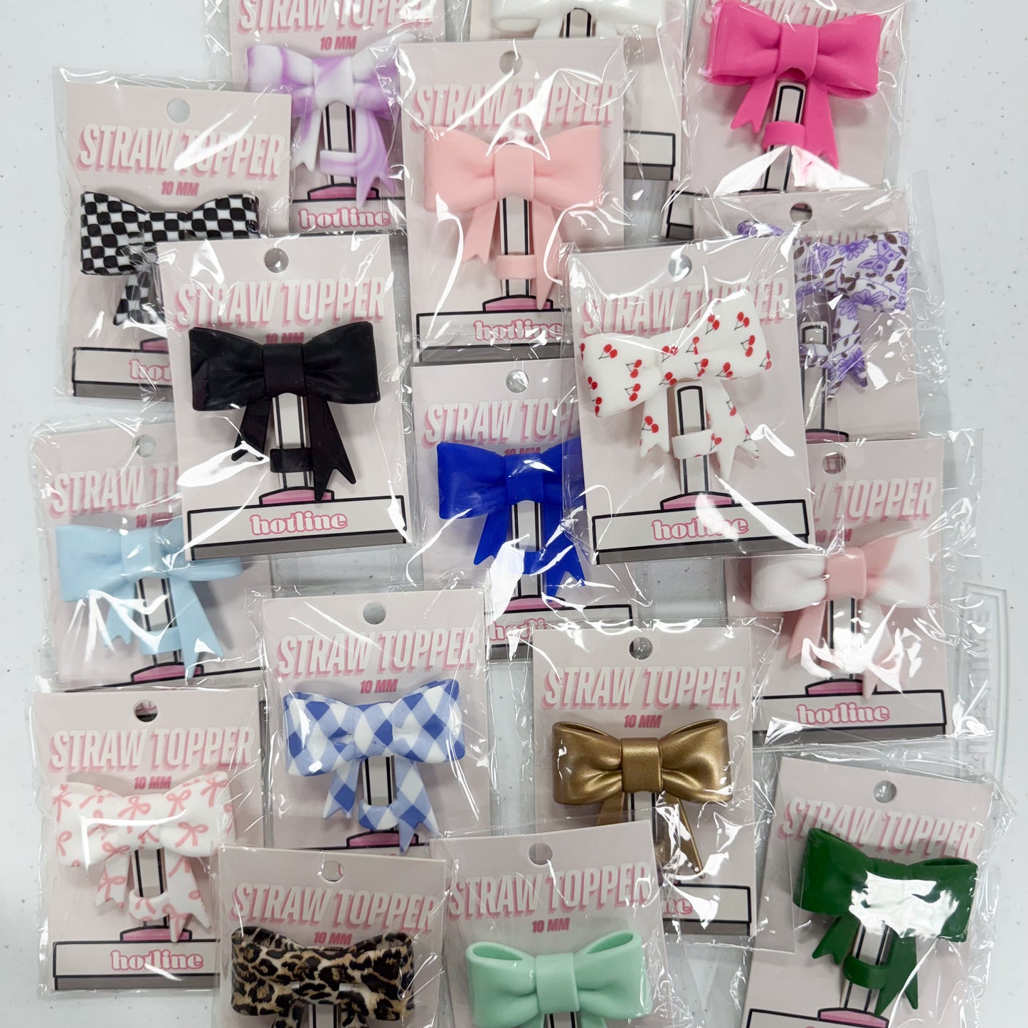 Large Bow Straw Toppers